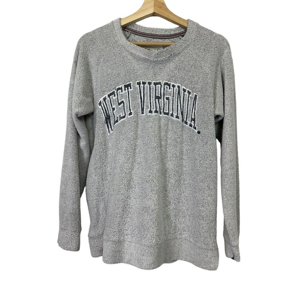 West Virginia Terry Cloth Sweatshirt Small Gray Press Box by Royce Apparel